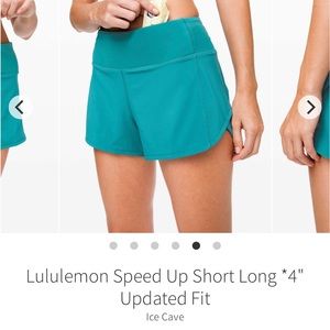 Lululemon - Speed Up Short 4” Inseam - Size 4 - Color Ice Cave